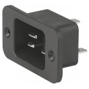 Разъем штыревой IEC 60320 C20 16 A, винтовой монтаж на корпус