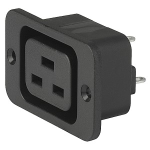 Разъем гнездовой IEC 60320 C19 16 A, винтовой монтаж на корпус