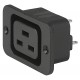 Разъем гнездовой IEC 60320 C19 16 A, винтовой монтаж на корпус