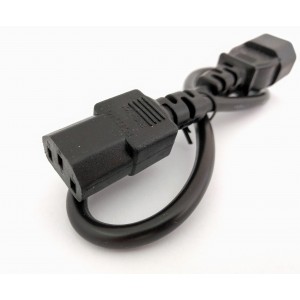 Кабель питания C13/C14, 250 В, 10 А, 0.5 М, 3 Х 0.75 КВ. ММ