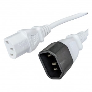 КАБЕЛЬ ПИТАНИЯ C13/C14,  1 М, БЕЛЫЙ